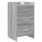 vidaXL Κομοδίνα Γκρι Sonoma 40 x 36 x 70 εκ. Επεξεργασμένο Ξύλο