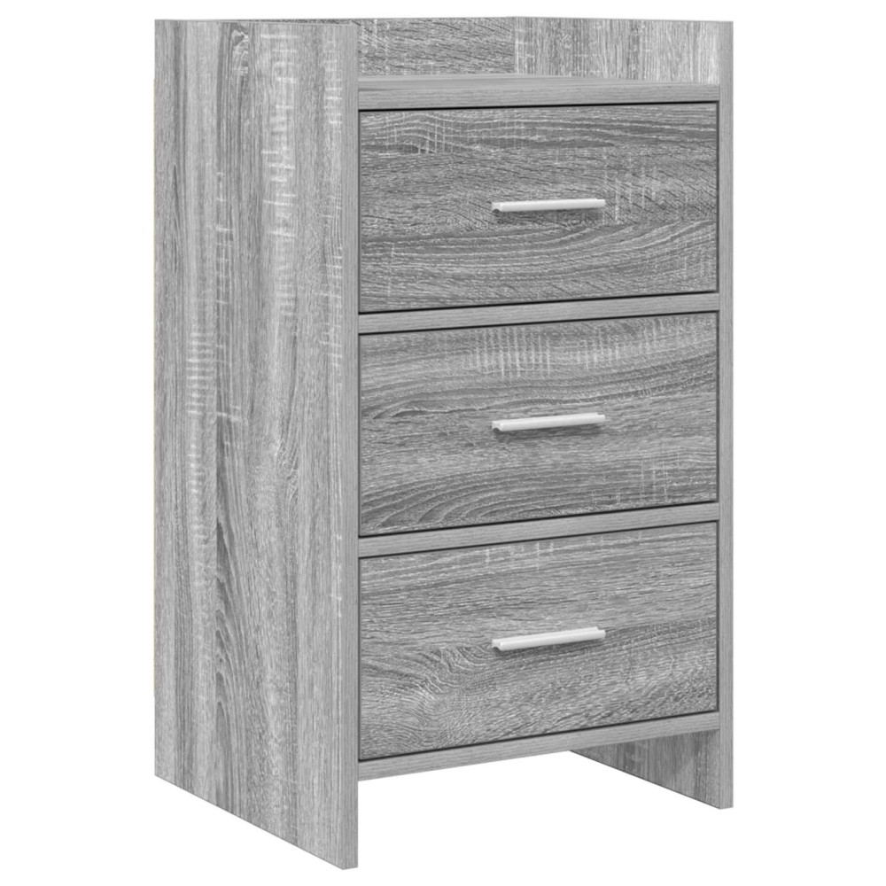 vidaXL Κομοδίνα Γκρι Sonoma 40 x 36 x 70 εκ. Επεξεργασμένο Ξύλο