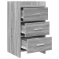 vidaXL Κομοδίνα Γκρι Sonoma 40 x 36 x 70 εκ. Επεξεργασμένο Ξύλο