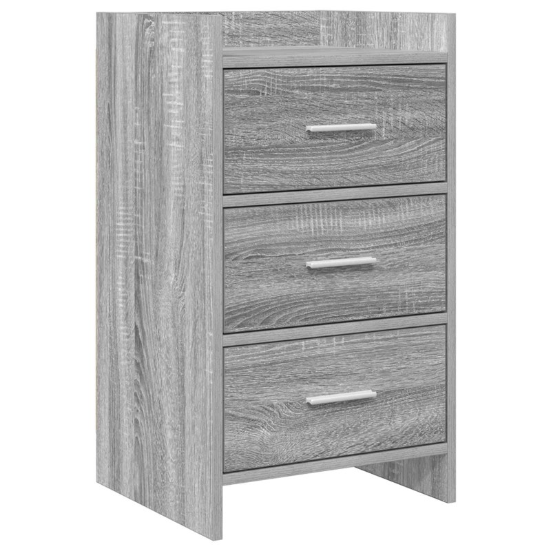 vidaXL Κομοδίνα Γκρι Sonoma 40 x 36 x 70 εκ. Επεξεργασμένο Ξύλο