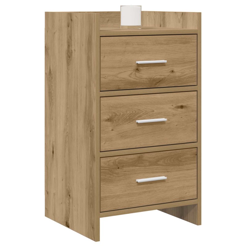 vidaXL Κομοδίνα Artisan Δρυς 40 x 36 x 70 εκ. Επεξεργασμένο Ξύλο