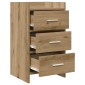 vidaXL Κομοδίνα Artisan Δρυς 40 x 36 x 70 εκ. Επεξεργασμένο Ξύλο