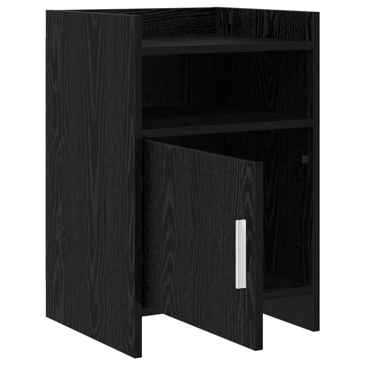 vidaXL Κομοδίνα 2 τμχ. Μαύρη Δρυς 40 x 36 x 60 εκ Επεξεργασμένο Ξύλο