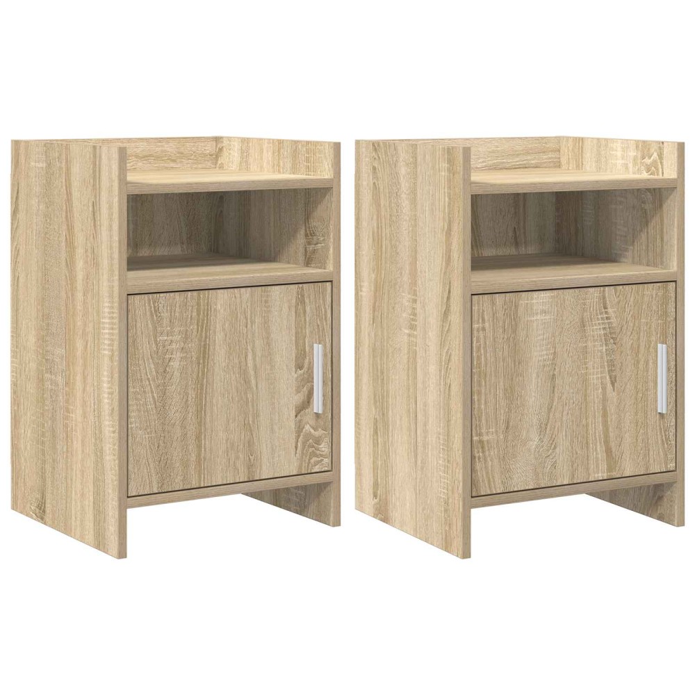 vidaXL Κομοδίνα 2 τμχ. Sonoma Δρυς 40 x 36 x 60 εκ Επεξεργασμένο Ξύλο