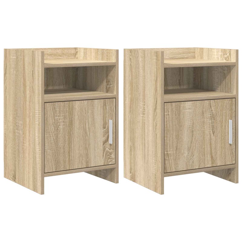 vidaXL Κομοδίνα 2 τμχ. Sonoma Δρυς 40 x 36 x 60 εκ Επεξεργασμένο Ξύλο
