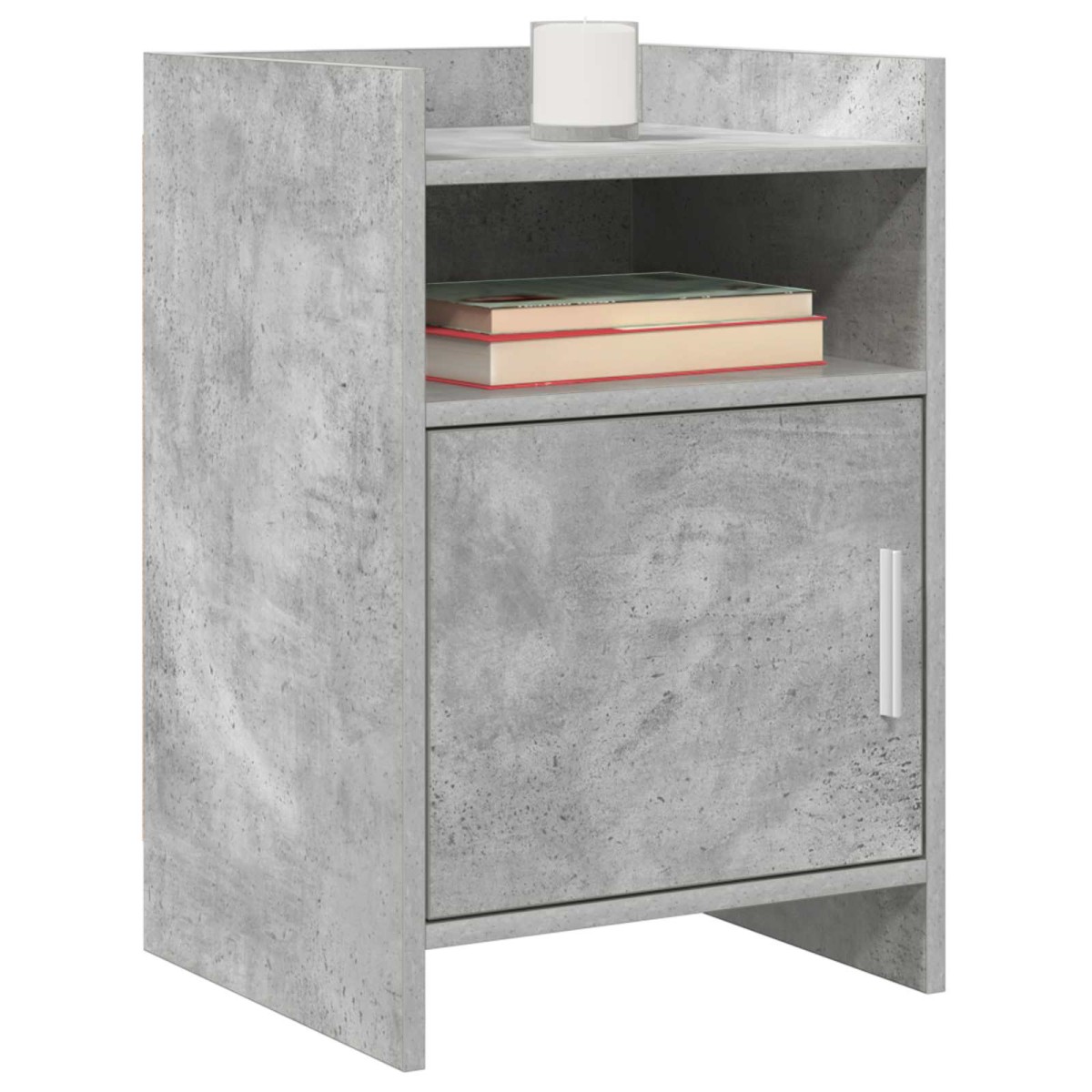 vidaXL Κομοδίνα Γκρι Σκυροδέματος 40 x 36 x 60 εκ Επεξεργασμένο Ξύλο