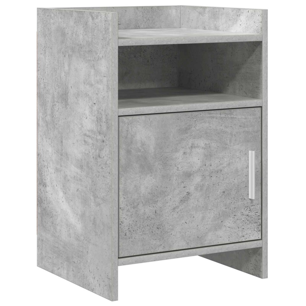 vidaXL Κομοδίνα Γκρι Σκυροδέματος 40 x 36 x 60 εκ Επεξεργασμένο Ξύλο