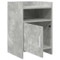 vidaXL Κομοδίνα Γκρι Σκυροδέματος 40 x 36 x 60 εκ Επεξεργασμένο Ξύλο