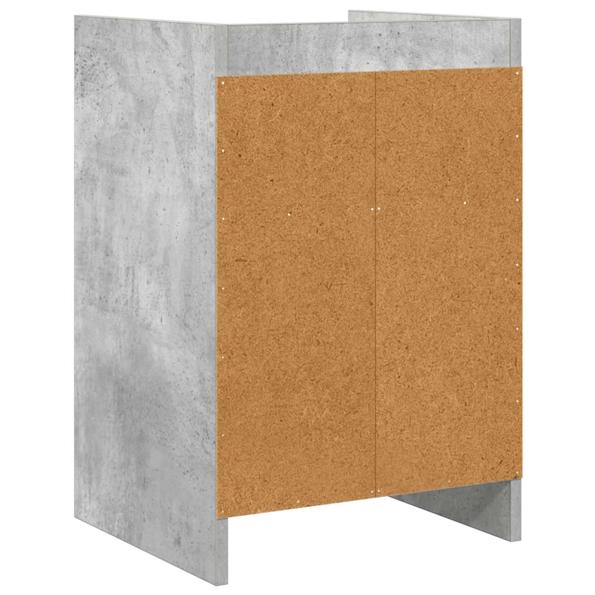 vidaXL Κομοδίνα Γκρι Σκυροδέματος 40 x 36 x 60 εκ Επεξεργασμένο Ξύλο