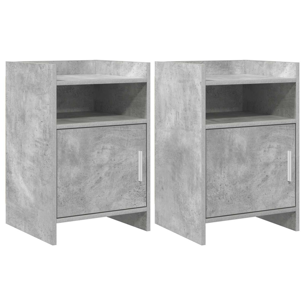 vidaXL Κομοδίνα 2 τμχ. Γκρι Σκυροδέματος 40 x 36 x 60 εκ
