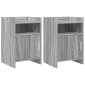 vidaXL Κομοδίνα 2 τμχ. Γκρι Sonoma 40 x 36 x 60 εκ Επεξεργασμένο Ξύλο
