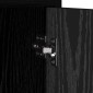vidaXL Πλαϊνό γραφείο Μαύρη Δρυς 40 x 36 x 80 εκ Επεξεργασμένο Ξύλο