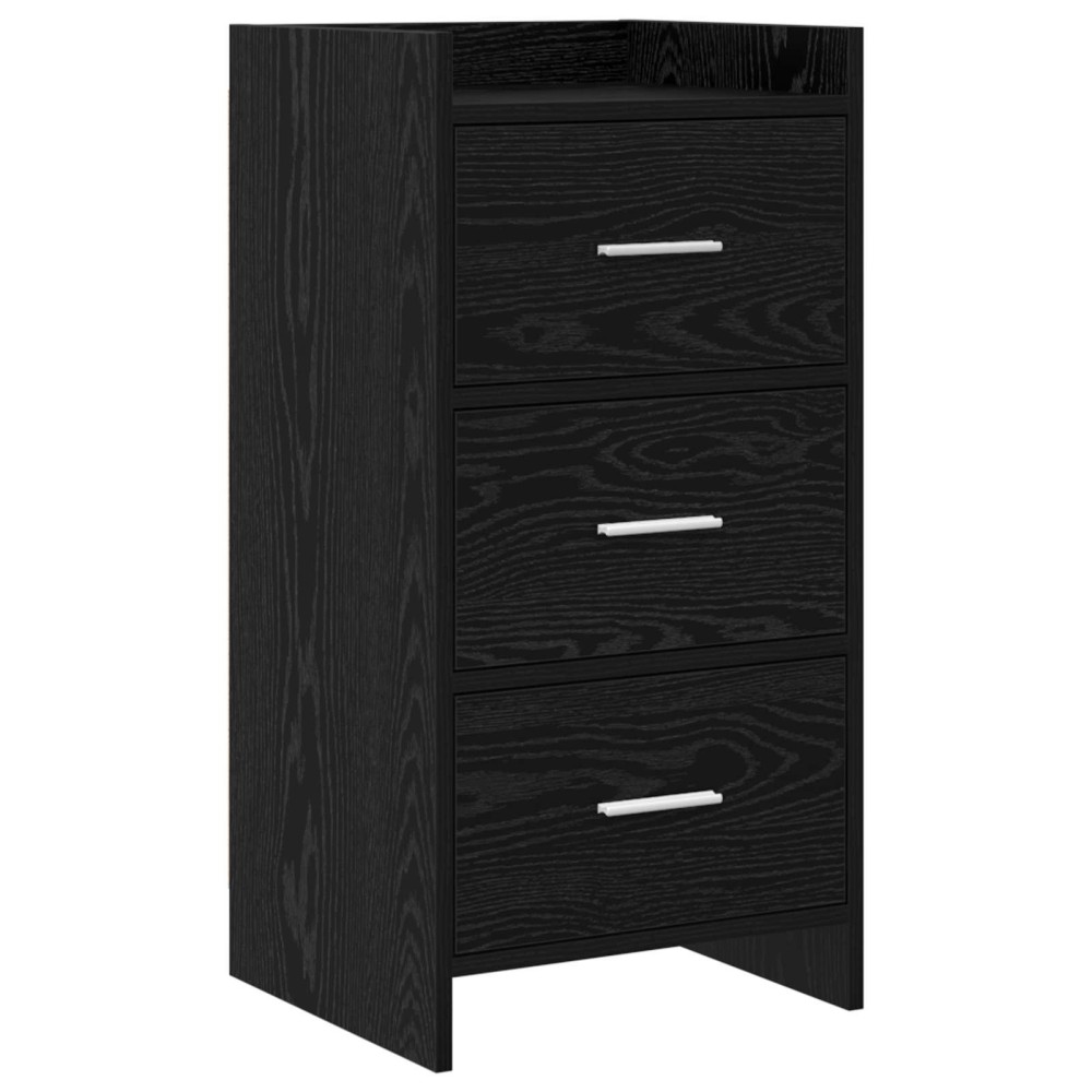 vidaXL Πλαϊνό γραφείο Μαύρη Δρυς 40 x 36 x 80 εκ Επεξεργασμένο Ξύλο
