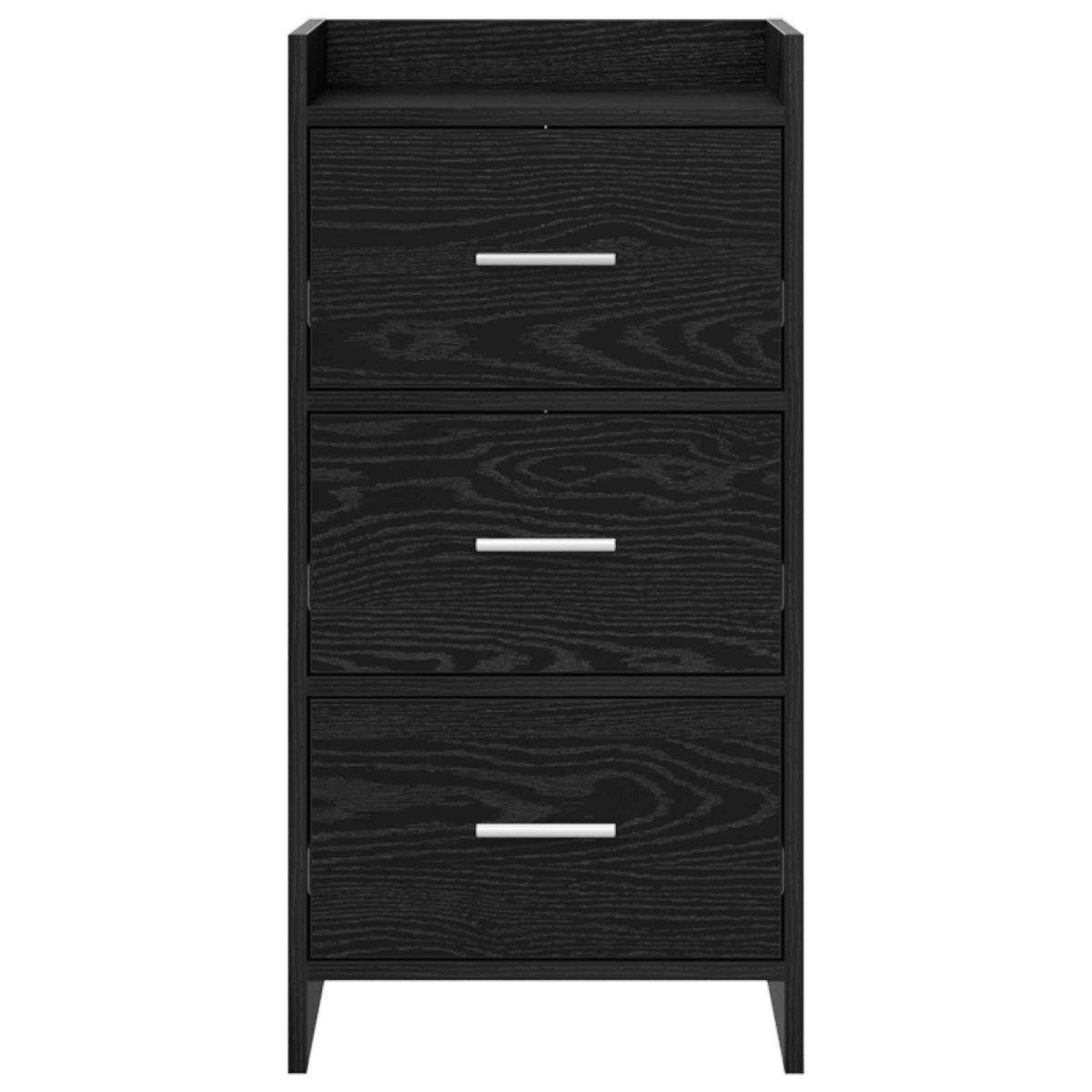 vidaXL Πλαϊνό γραφείο Μαύρη Δρυς 40 x 36 x 80 εκ Επεξεργασμένο Ξύλο