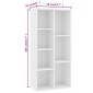 vidaXL Βιβλιοθήκη Λευκή 50 x 25 x 106 εκ. από Μοριοσανίδα