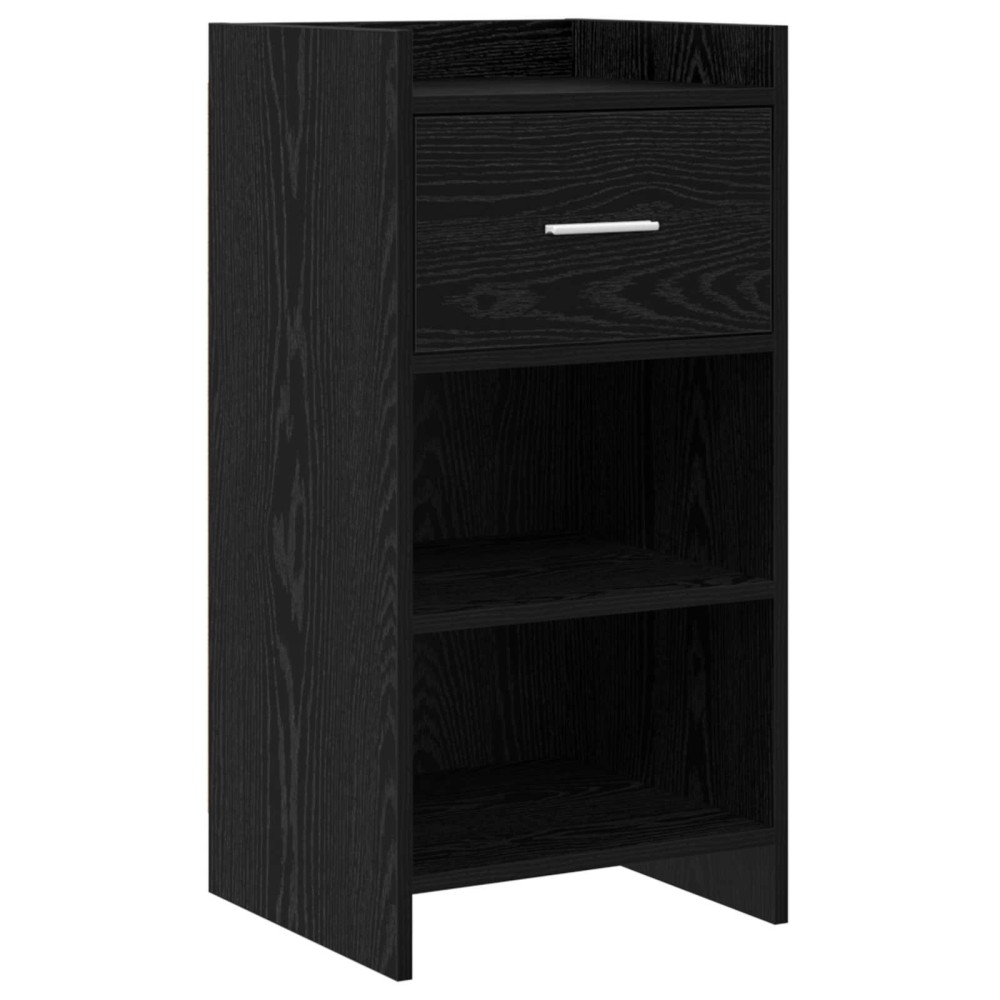 vidaXL Πλαϊνό γραφείο Μαύρη Δρυς 40 x 36 x 80 εκ Επεξεργασμένο Ξύλο