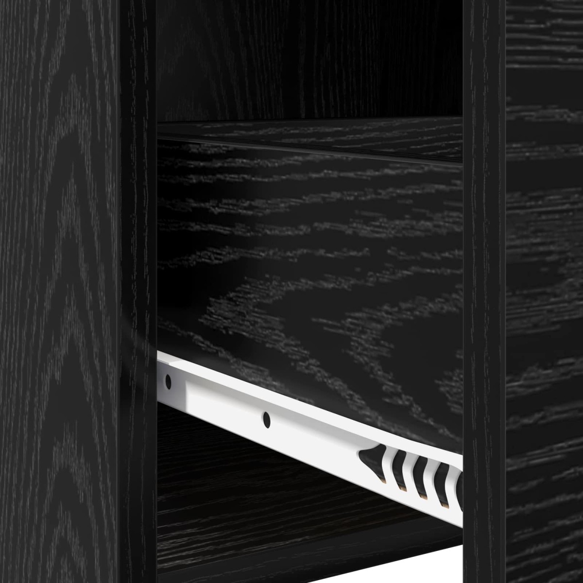 vidaXL Πλαϊνό γραφείο Μαύρη Δρυς 40 x 36 x 80 εκ Επεξεργασμένο Ξύλο