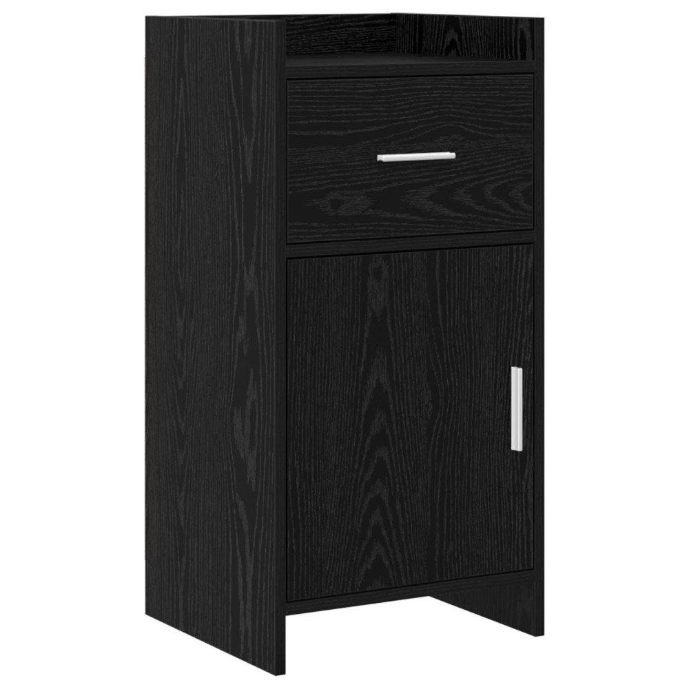 vidaXL Πλαϊνό γραφείο Μαύρη Δρυς 40 x 36 x 80 εκ Επεξεργασμένο Ξύλο
