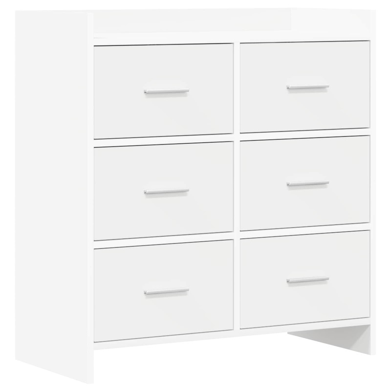 vidaXL Πλαϊνό γραφείο Λευκό 75 x 33 x 80 εκ Επεξεργασμένο Ξύλο