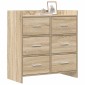 vidaXL Πλαϊνό γραφείο Sonoma Δρυς 75 x 33 x 80 εκ Επεξεργασμένο Ξύλο
