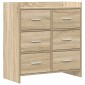 vidaXL Πλαϊνό γραφείο Sonoma Δρυς 75 x 33 x 80 εκ Επεξεργασμένο Ξύλο