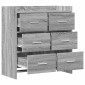 vidaXL Πλαϊνό γραφείο Γκρι Sonoma 75 x 33 x 80 εκ Επεξεργασμένο Ξύλο