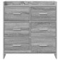 vidaXL Πλαϊνό γραφείο Γκρι Sonoma 75 x 33 x 80 εκ Επεξεργασμένο Ξύλο