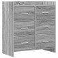 vidaXL Πλαϊνό γραφείο Γκρι Sonoma 75 x 33 x 80 εκ Επεξεργασμένο Ξύλο