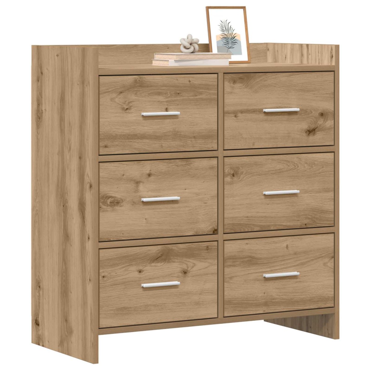 vidaXL Πλαϊνό γραφείο Artisan Δρυς 75 x 33 x 80 εκ Επεξεργασμένο Ξύλο