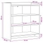 vidaXL Πλαϊνό γραφείο Γκρι Σκυροδέματος 75 x 36 x 80 εκ