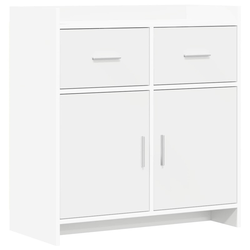 vidaXL Πλαϊνό γραφείο Λευκό 75 x 36 x 80 εκ Επεξεργασμένο Ξύλο