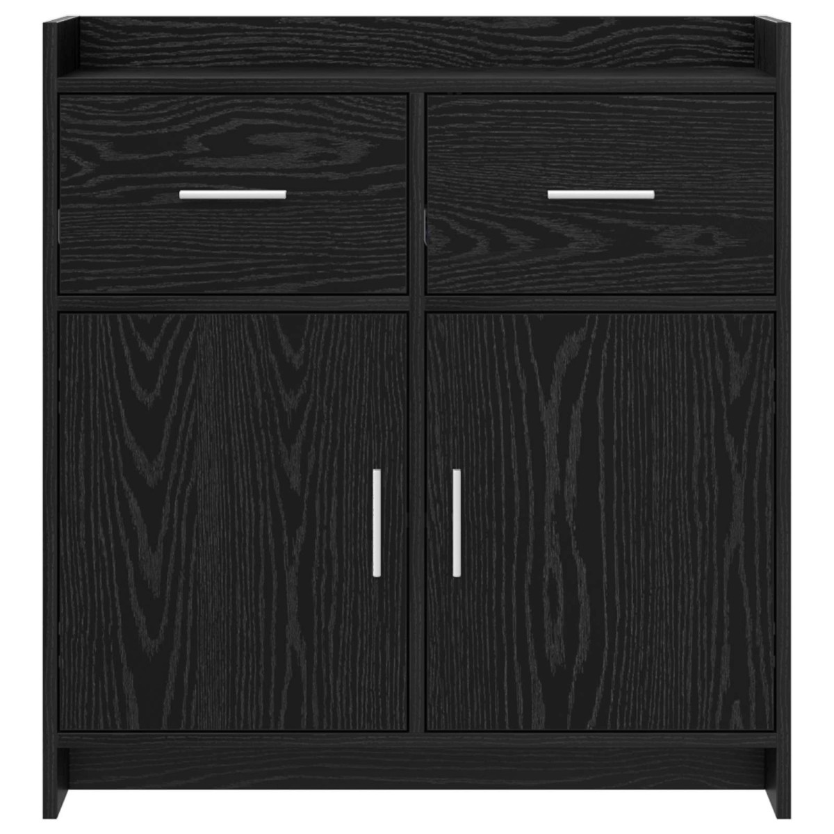 vidaXL Πλαϊνό γραφείο Μαύρη Δρυς 75 x 36 x 80 εκ Επεξεργασμένο Ξύλο