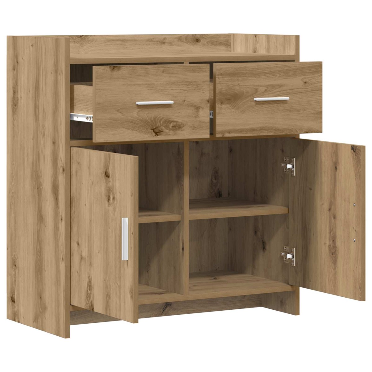 vidaXL Πλαϊνό γραφείο Artisan Δρυς 75 x 36 x 80 εκ Επεξεργασμένο Ξύλο