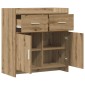 vidaXL Πλαϊνό γραφείο Artisan Δρυς 75 x 36 x 80 εκ Επεξεργασμένο Ξύλο