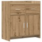 vidaXL Πλαϊνό γραφείο Artisan Δρυς 75 x 36 x 80 εκ Επεξεργασμένο Ξύλο