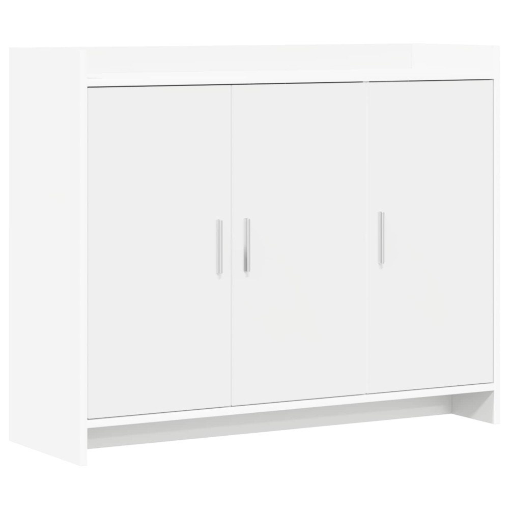 vidaXL Πλαϊνό γραφείο Λευκό 98,5 x 33 x 80 εκ Επεξεργασμένο Ξύλο