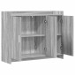vidaXL Πλαϊνό γραφείο Γκρι Sonoma 98,5 x 33 x 80 εκ Επεξεργασμένο Ξύλο