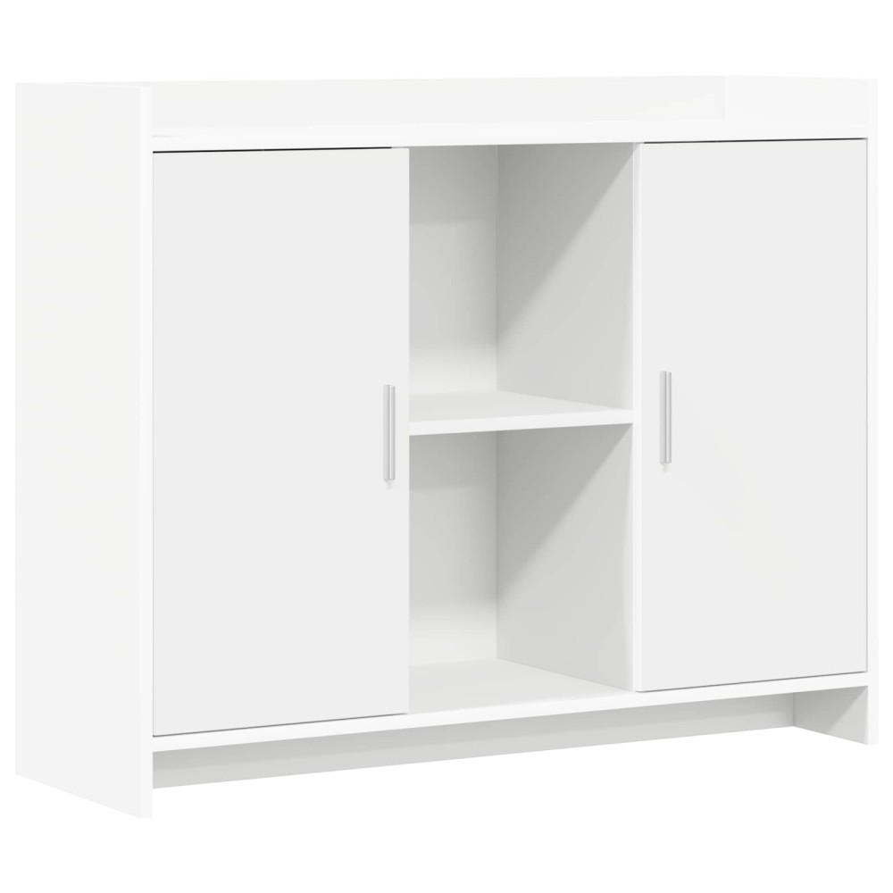vidaXL Πλαϊνό γραφείο Λευκό 98,5 x 33 x 80 εκ Επεξεργασμένο Ξύλο
