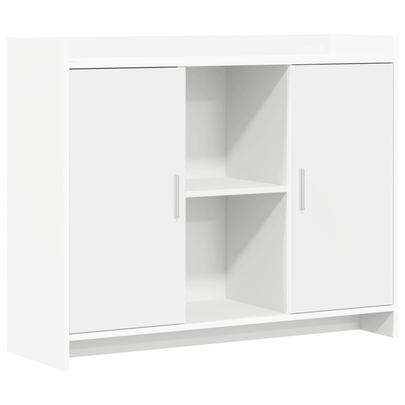 vidaXL Πλαϊνό γραφείο Λευκό 98,5 x 33 x 80 εκ Επεξεργασμένο Ξύλο