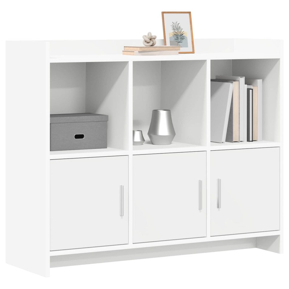 vidaXL Πλαϊνό γραφείο Λευκό 98,5 x 33 x 80 εκ Επεξεργασμένο Ξύλο
