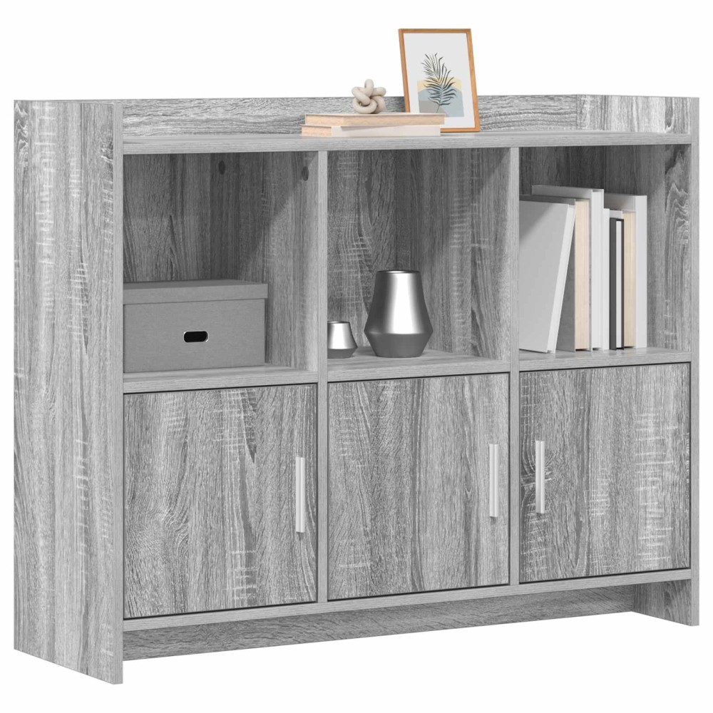 vidaXL Πλαϊνό γραφείο Γκρι Sonoma 98,5 x 33 x 80 εκ Επεξεργασμένο Ξύλο