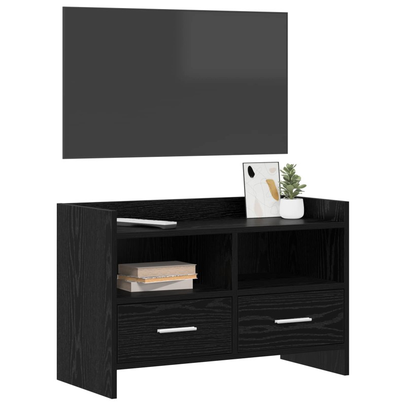 vidaXL Ντουλάπι TV 71,5 x 33 x 47 εκ. Μαύρη Δρυς Επεξεργασμένο Ξύλο