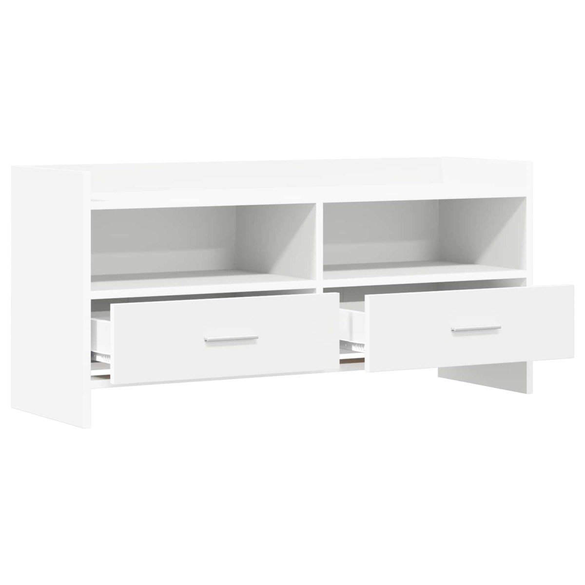 vidaXL Ντουλάπι TV 100 x 33 x 47 εκ Λευκό Επεξεργασμένο Ξύλο