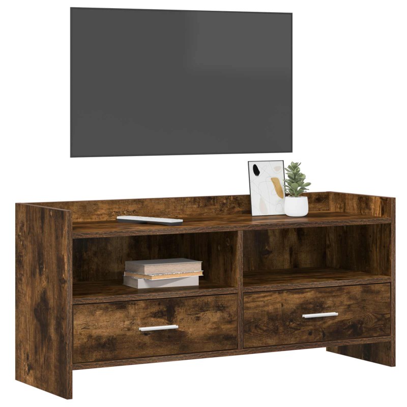 vidaXL Ντουλάπι TV 100 x 33 x 47 εκ Καπνισμένο Ξύλο Δρυός