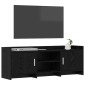 vidaXL Ντουλάπι TV 130 x 33 x 47 εκ Μαύρη Δρυς Επεξεργασμένο Ξύλο
