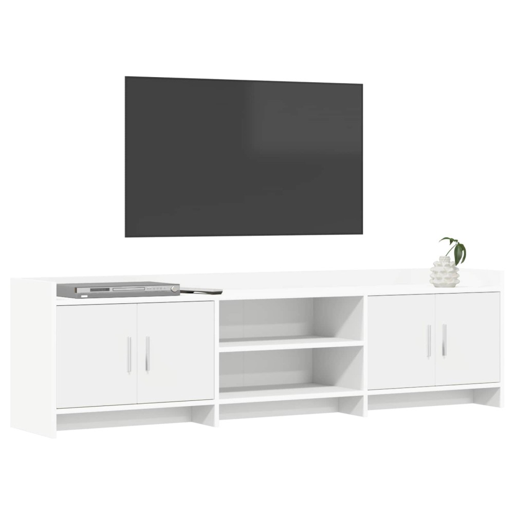 vidaXL Ντουλάπι TV 168 x 33 x 47 εκ. Λευκό Επεξεργασμένο Ξύλο