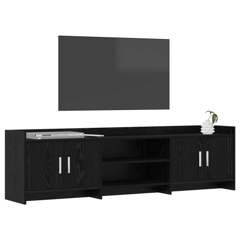 vidaXL Ντουλάπι TV 168 x 33 x 47 εκ. Μαύρη Δρυς Επεξεργασμένο Ξύλο