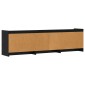 vidaXL Ντουλάπι TV 168 x 33 x 47 εκ. Μαύρη Δρυς Επεξεργασμένο Ξύλο