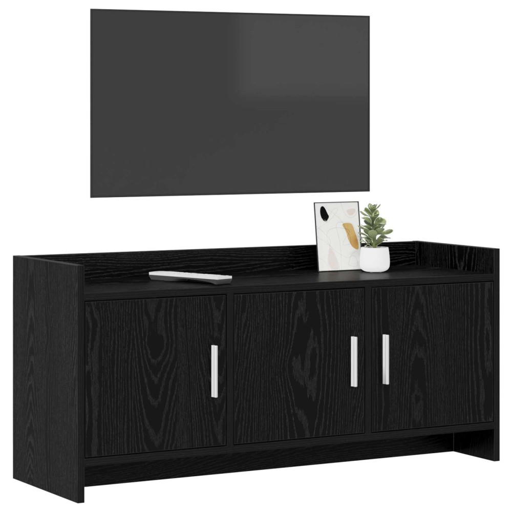 vidaXL Ντουλάπι TV 102 x 33 x 47 εκ Μαύρη Δρυς Επεξεργασμένο Ξύλο