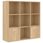 vidaXL Βιβλιοθήκη Χρώμα Sonoma Δρυς 98 x 30 x 98 εκ. από Μοριοσανίδα